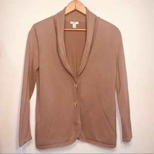 J.Jill Small Petite Fitted Light Brown Cardigan